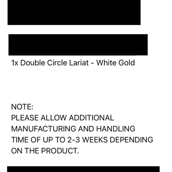 Alex Mika White Gold Double Circle "Diamond" Necklace - Picture 6 of 7